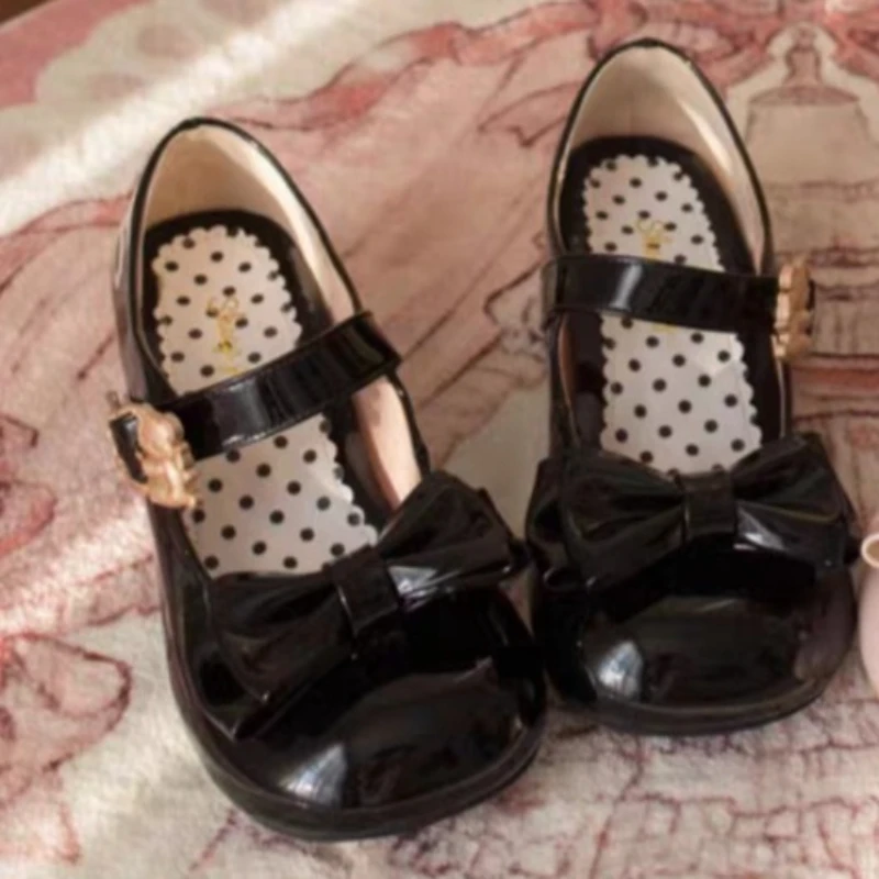 Flats Lolita Platform Damesschoenen Leuke Mary Jane Ronde Kop Schoenen voor Dames Casual Zoete Hoge Hakken Pompen Origineel - afbeelding 1