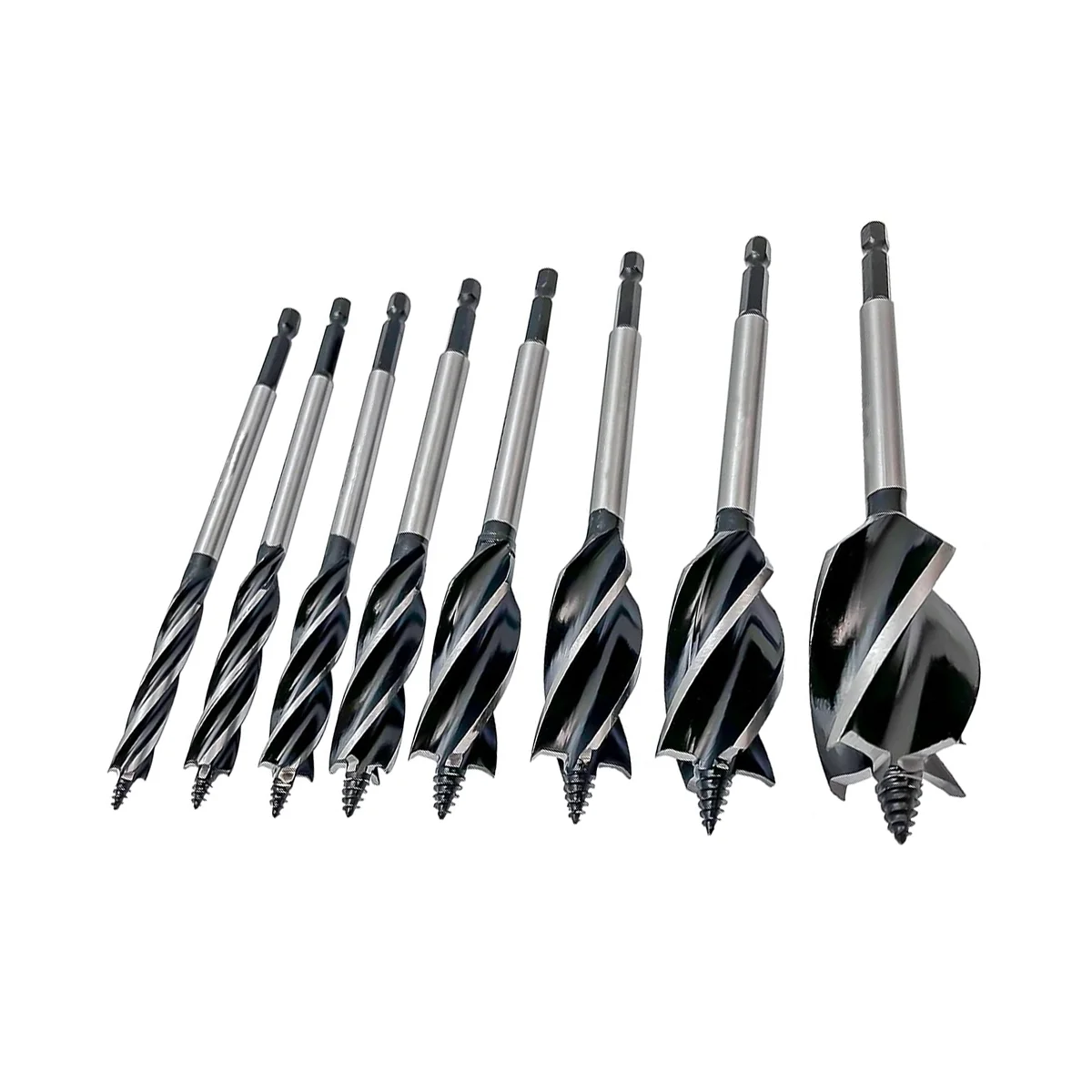 

8 Piece Drill Bit for Wood, 4-Flute Drill Bit for Soft & Hard Wood, Plastic, Drywall (10mm-32mm)