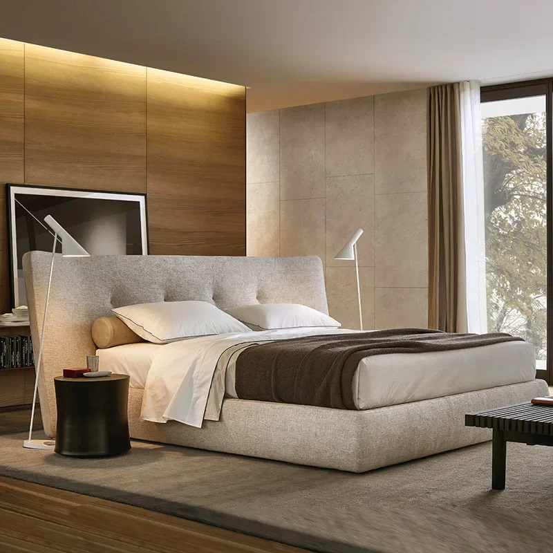 Italian minimalist ins Internet celebrity modern simplicity, design size master bedroom widescreen bed