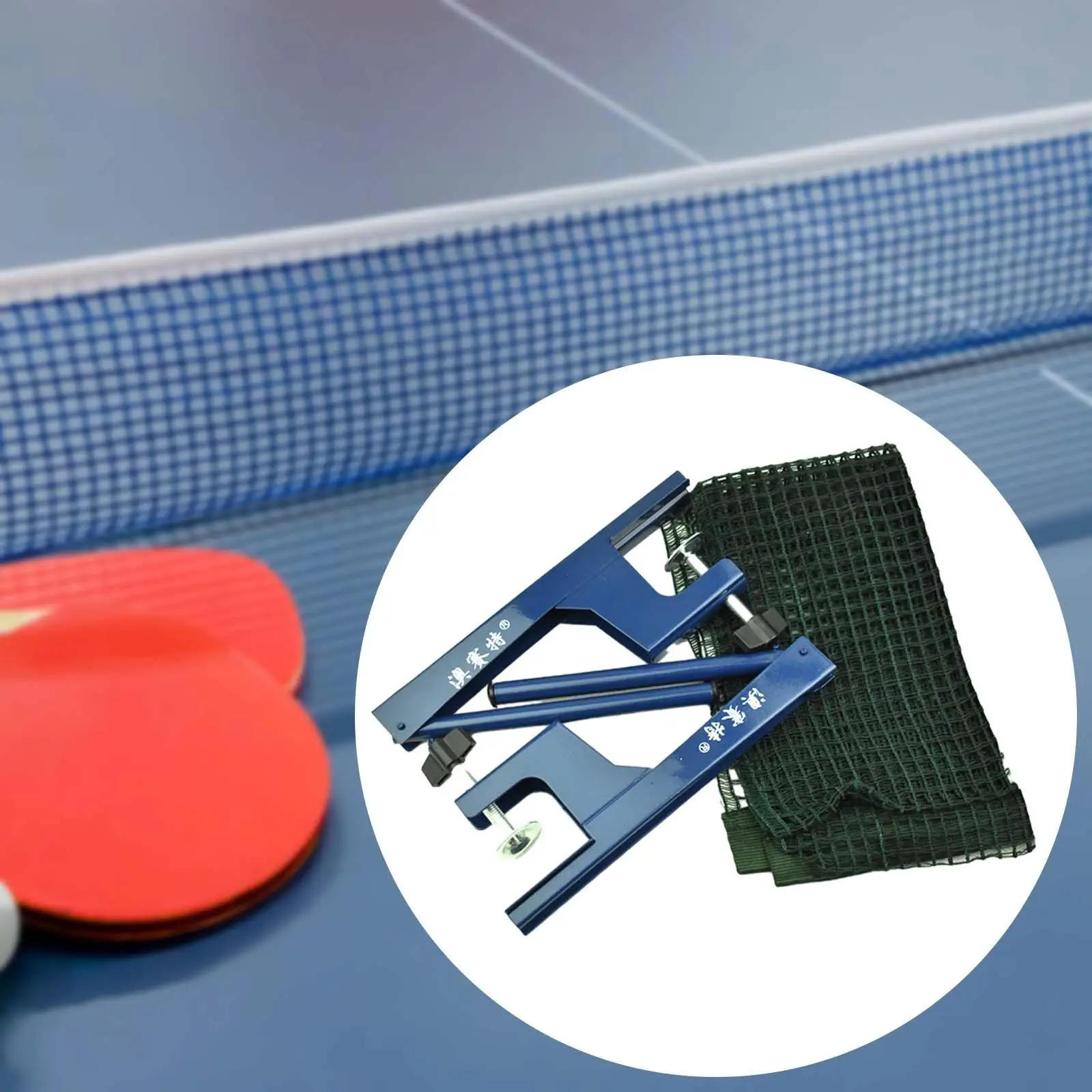 Table Tennis Net and Post Set Mesh Net Screw Fixation for Professional Use Portable Accessory Folding Quick Setup