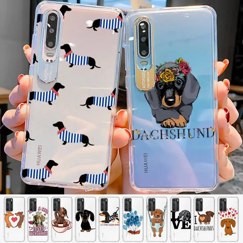 

Чехол Dachshunds для телефона Samsung A51 A52 A71 A12 для Redmi 7 9 9A для Huawei Honor8X 10i, прозрачный чехол