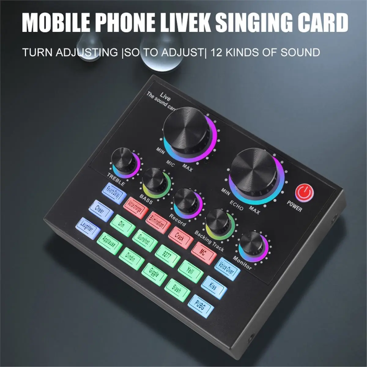USB External Sound Card Live Sound Mixer Personal Entertainment Streamer Live Broadcast for PC Phone Computer
