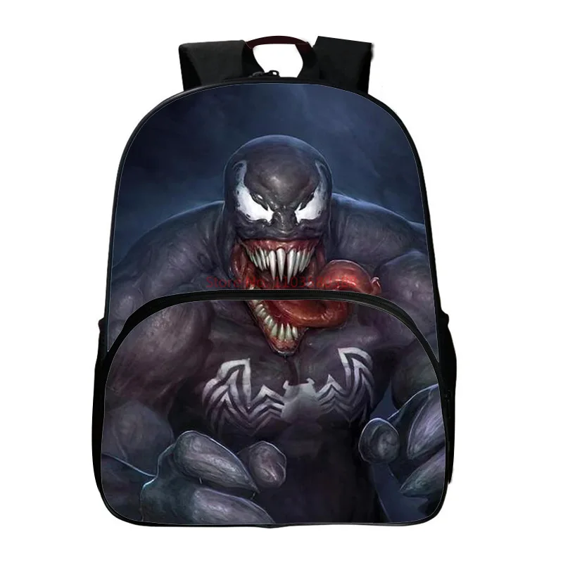 New Marvel Comics Venom Cartoon Breathable Backpack Schoolbag Hero Children\'s Lightweight Backpack Pupils Creative Waterproof.