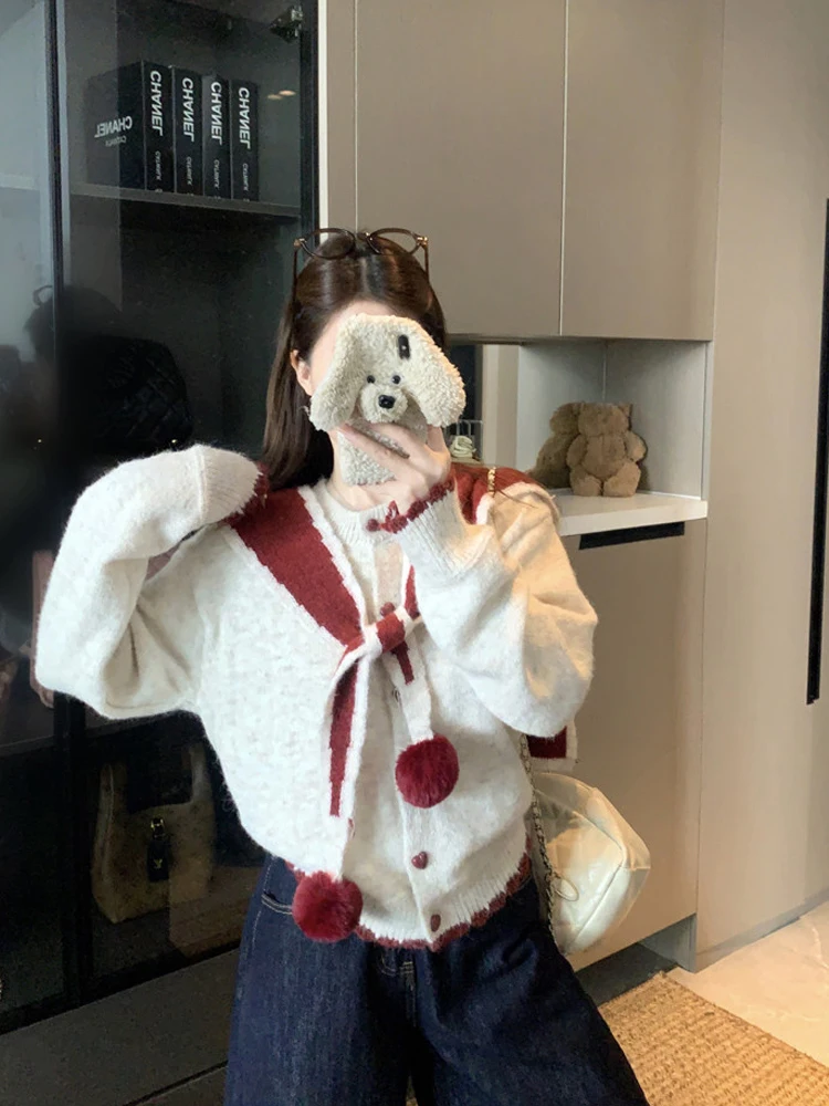 

Spring 2026 New Sweet Sle Versatile Warm Heart aped Single Button Knitted Sweater Women's Faion Commute Loose Fit Soft