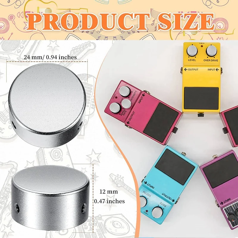 آثار دواسة Footswitch توبر ، أزرار دواسة حافي القدمين ، تأثير الغيتار غطاء مسمار القدم زيادة الدقة والراحة