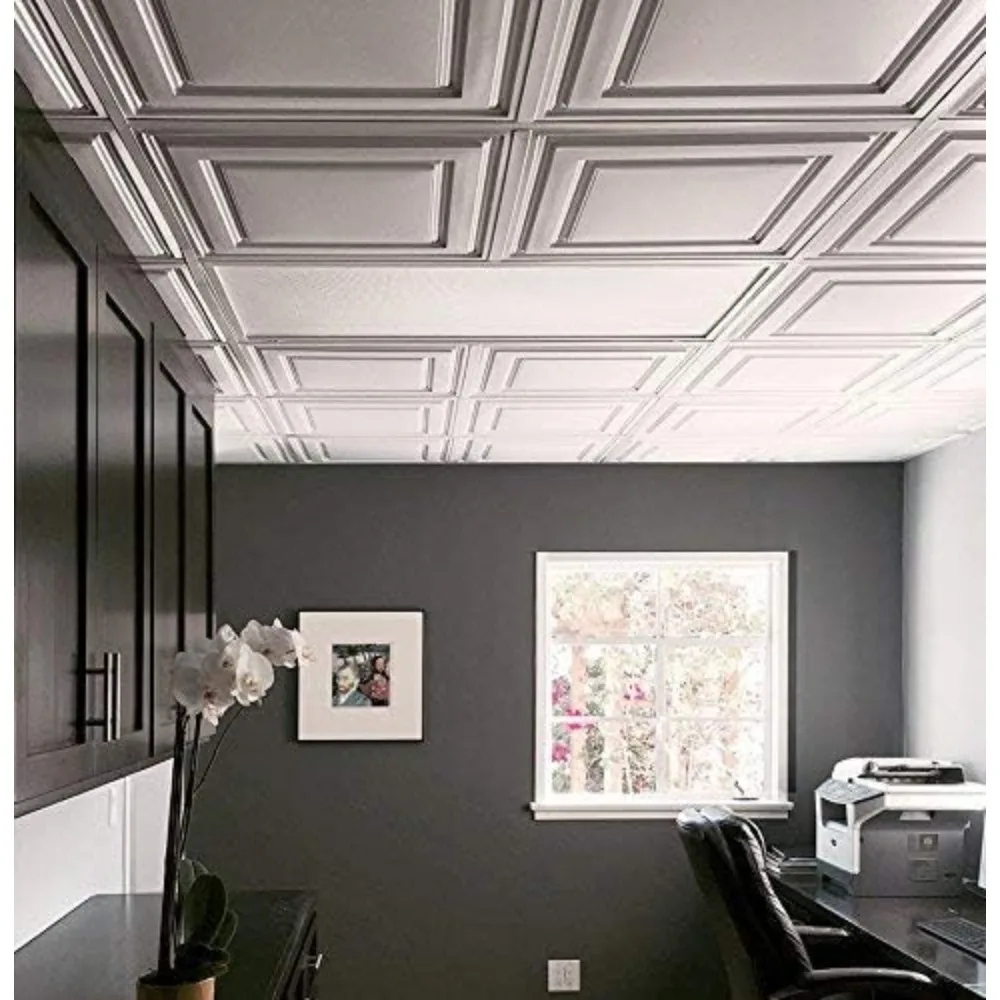 12 шт. Ультратонкая потолочная плитка Stratford с подсветкой, 2x4, для использования в 1 потолочной решетке с Т-образным стержнем — плитка на потолке