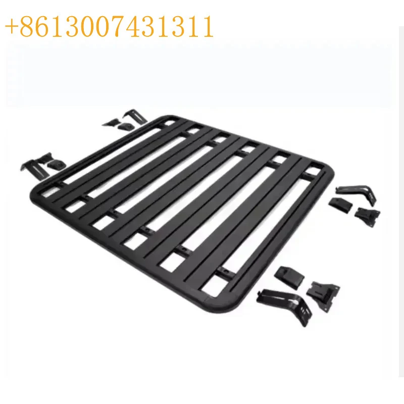 High Quality Carbon Black Aluminum Alloy Roof Rack 100kg+ Load Bearing Auto Accessory