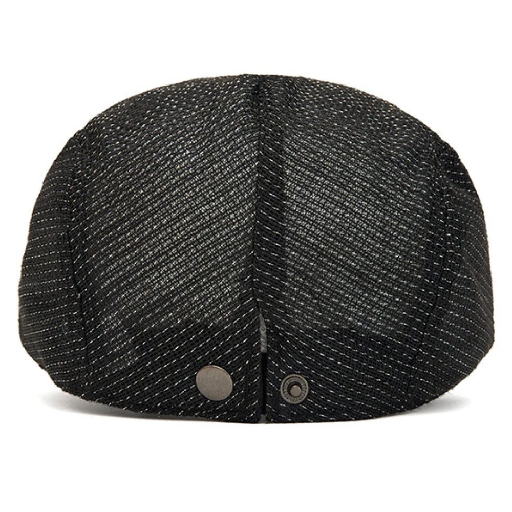 HT5140 Baskenmütze für Männer und Frauen, Sonnenhut, Retro-Künstler-Malermütze, Unisex Ivy Flachmütze, 2026 Neue Frühling-Sommer Mesh-Baskenmütze – Detail 8