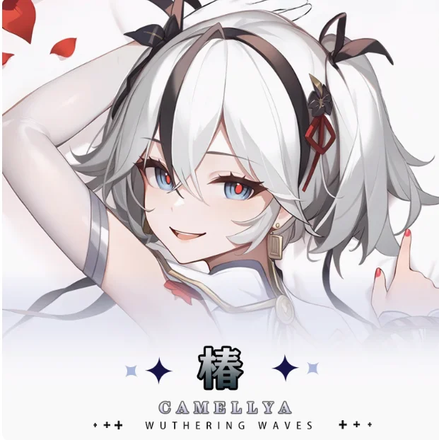 애니메이션 물결 카멜리아 섹시한 다키마쿠라 포옹 바디 베개 케이스, 오타쿠 로리 베개 쿠션 커버, 침구 선물, HY