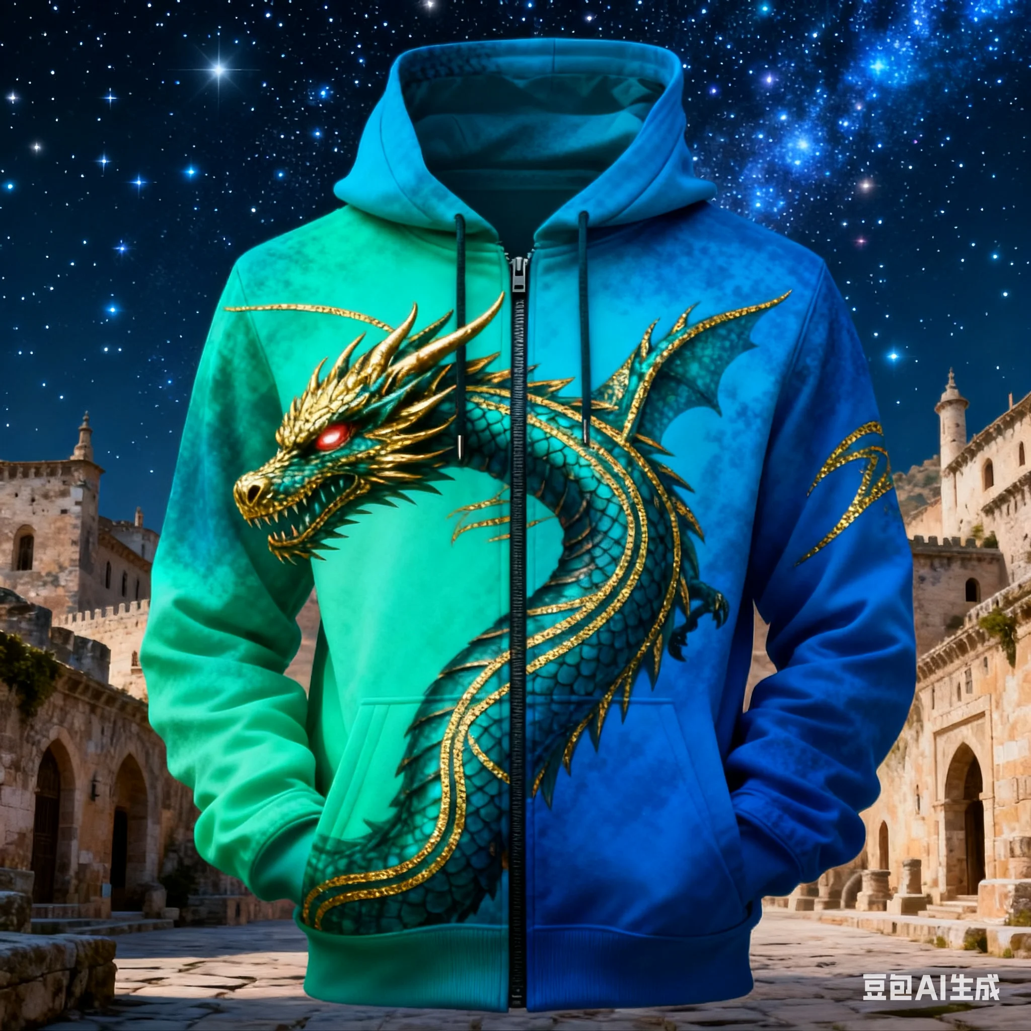 موضة ثلاثية الأبعاد التنين نمط الرجال هوديس مضحك الحيوان طباعة مقنعين زمم بلوزات اليومية معطف غير رسمي ملابس Y2k المتضخم #3