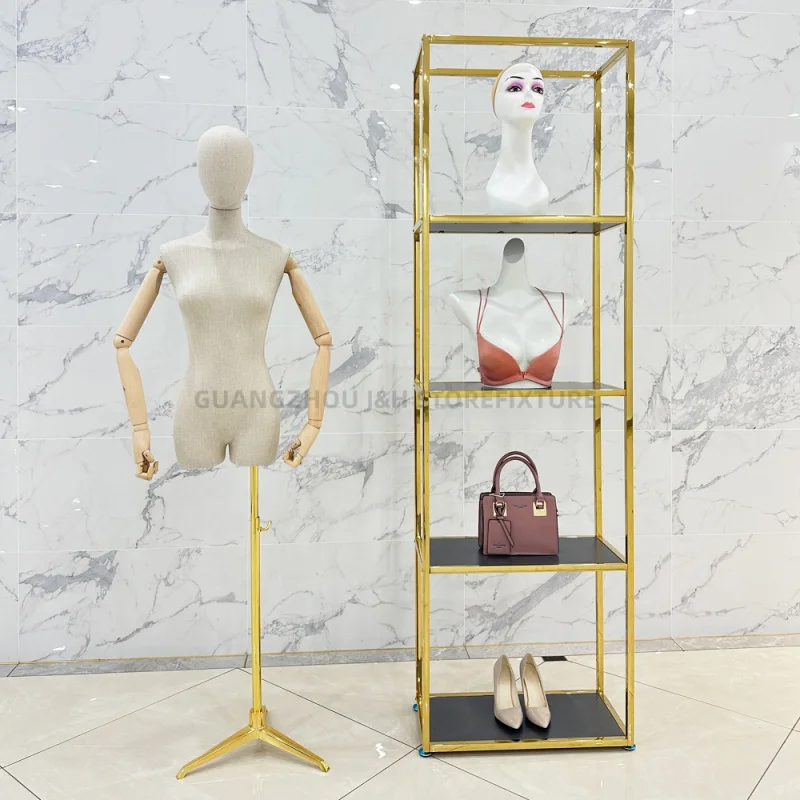 customized.Latest products black shoe display rack stand shop clothing female mannequin fabric single shoe display stands