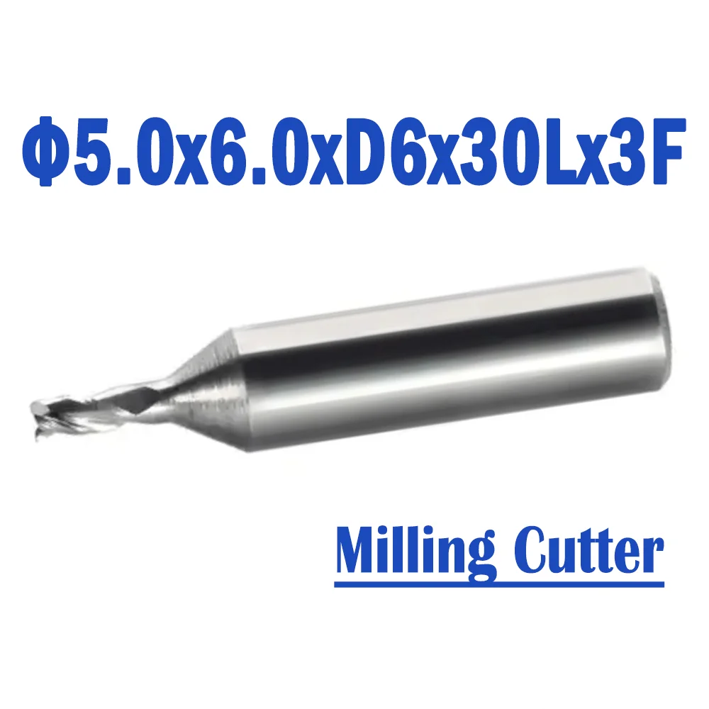 2 Pcs/lot Φ5.0x6.0xD6x30Lx3F Raize 60 Series Pro SILCA FUTURA CNC Carbide Milling Cutter Key Machine Accerioes