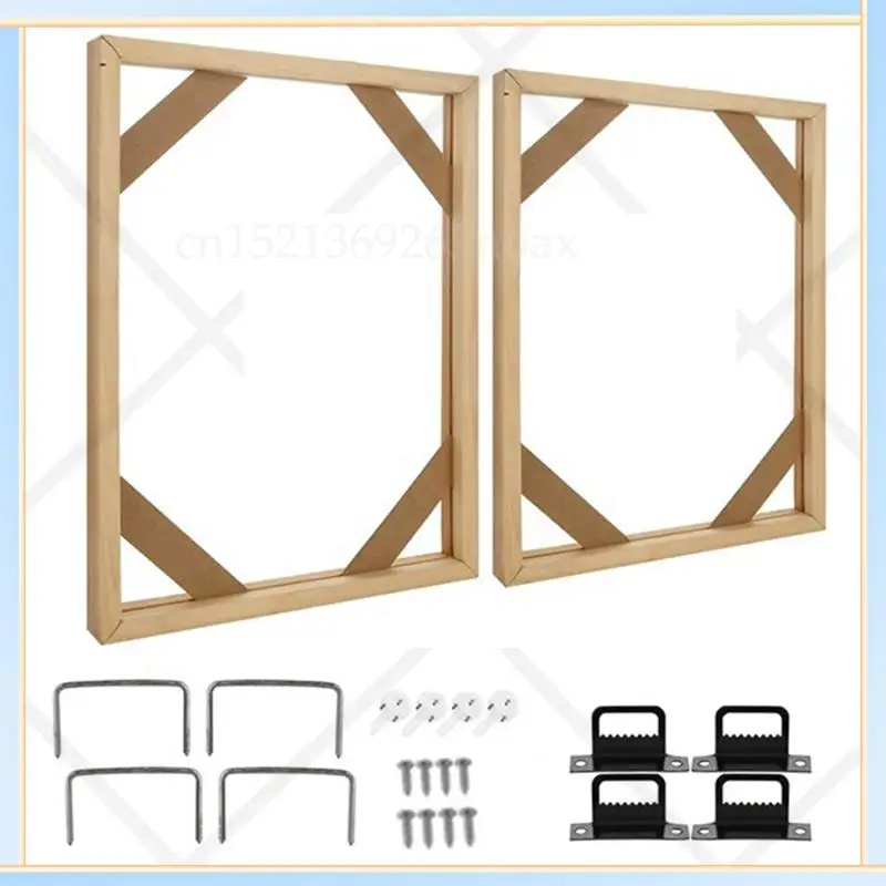 

-SPOR 4 Set DIY Solid Wood Canvas Frame Kit, 16X20 Inch Canvas Frame Stretcher Bars Wood For Oil Paintings, Prints And Posters