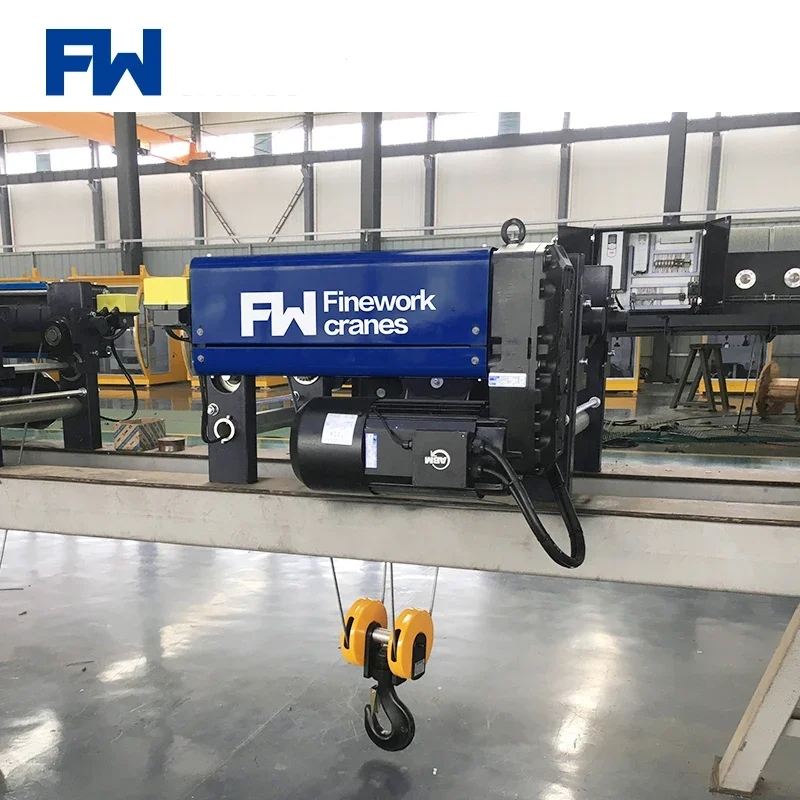 FW 5 Ton 10 Ton european standard electric wire rope hoist for lifting crane