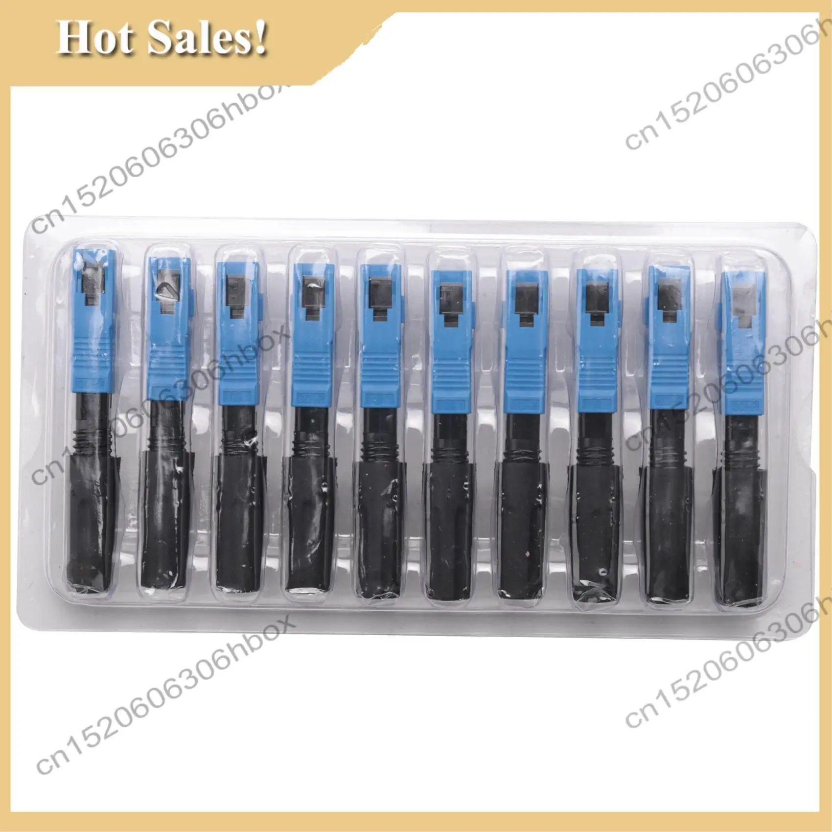 

-HOPE 50 Pcs Embedded Sc Upc Fiber Optic Fast Connector Ftth Single-Mode Fiber Optic Sc Quick Connector Sc Adapter Field Assembl