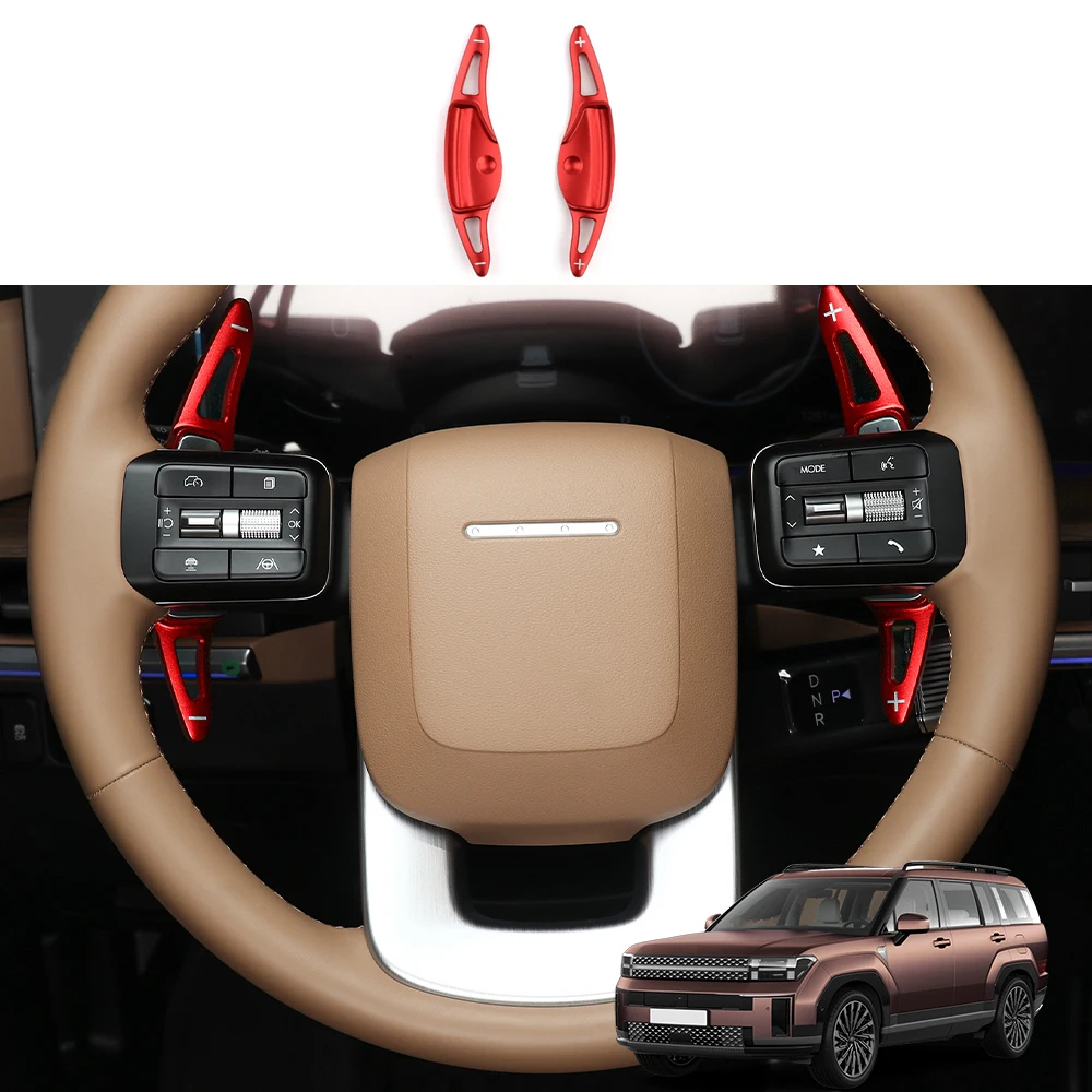 

Для Hyundai Santa Fe MX5 2024 2025 рулевое колесо, лопатка переключения передач, удлинитель рычага переключения передач, алюминиевые автоаксессуары с левым рулем/правым рулем