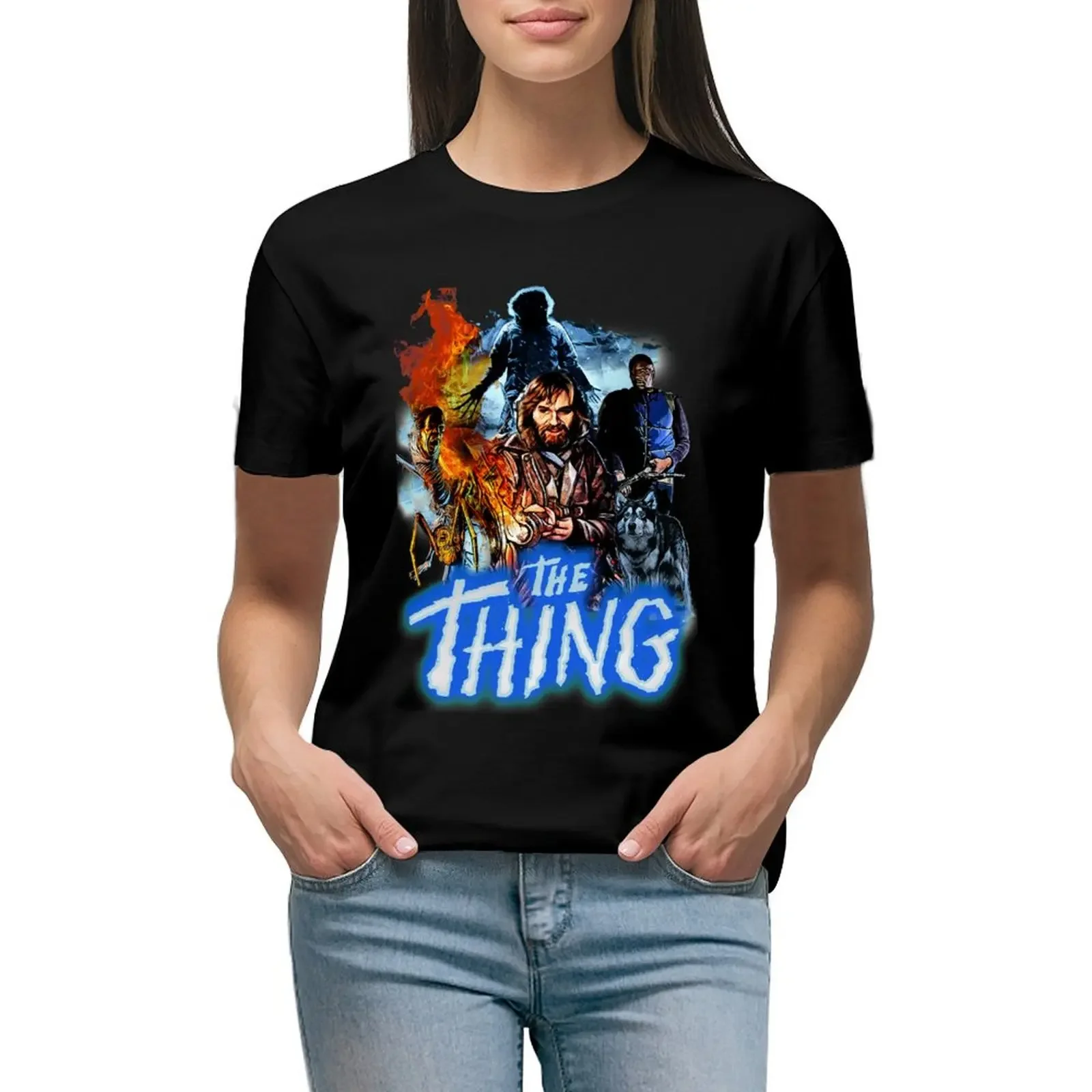 

The Thing T-Shirt animal prinfor Short sleeve tee sublime t shirts for Women loose fit