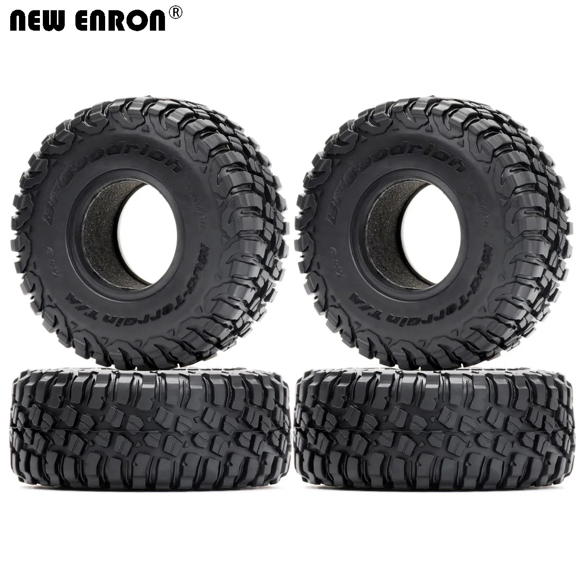 NEW ENRON 1.55 inch 95*35mm Rubber Tires Tyres Wheel for RC 1/10 12mm Hex Crawler Wheel Rim AXIAL D90 TF2 MST CC01 LC70