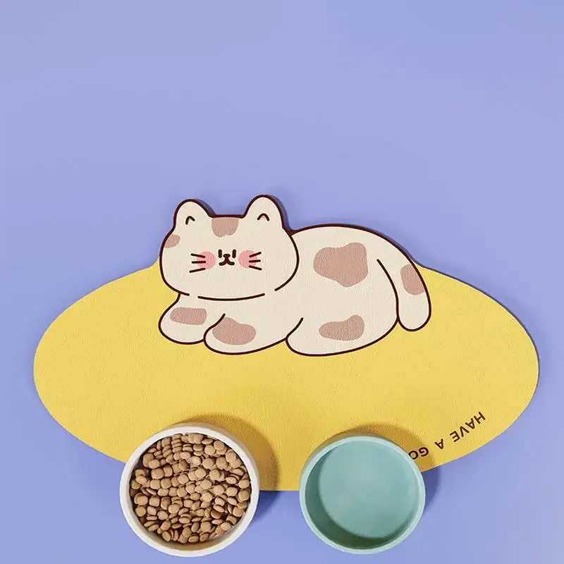 

VIKAMA Diatomite Pet Dining Mat waterproof Wipeable Anti-Spill Eating Matwashable Good Care Cat And Dog Dining Matpet Supplies