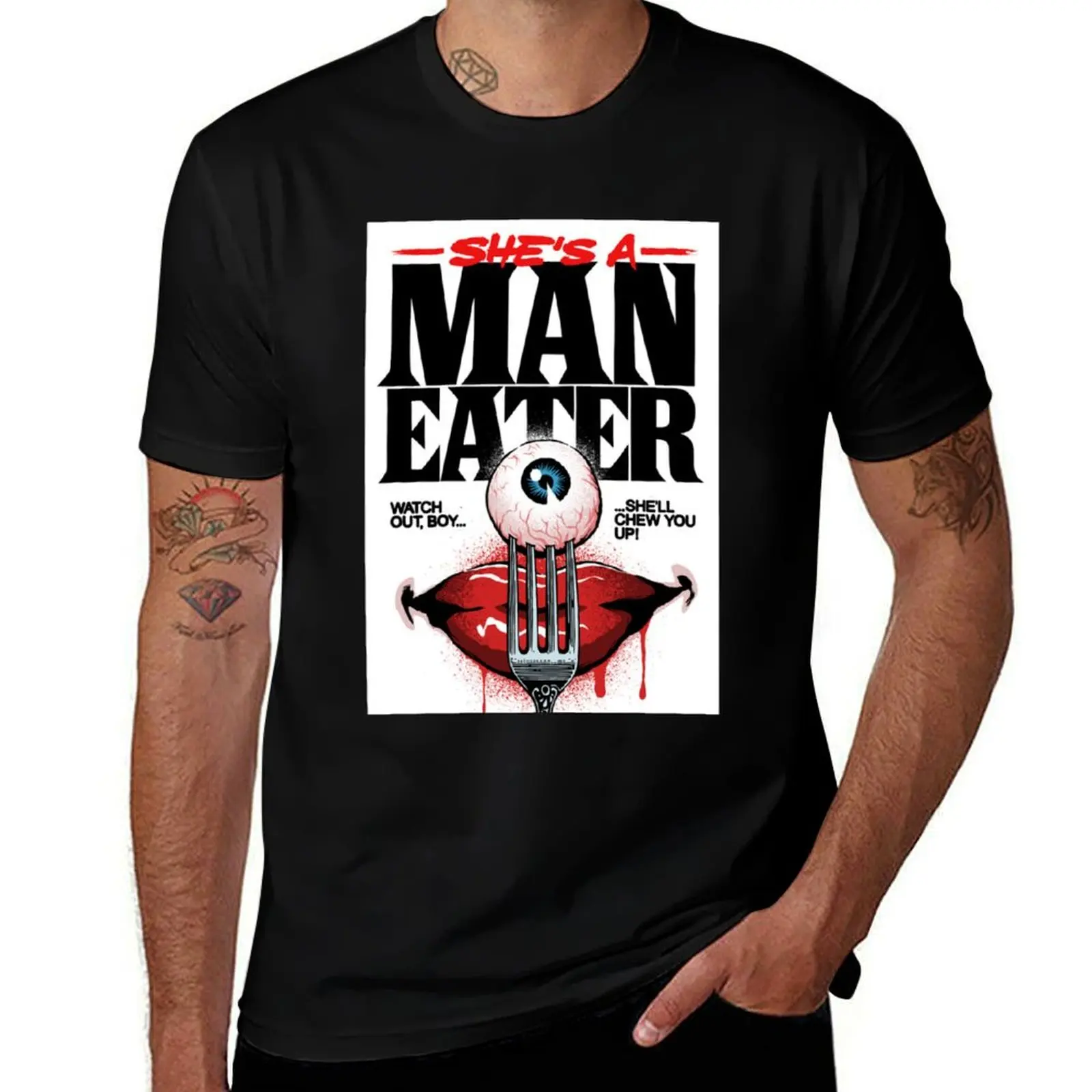 

Футболка Maneater, мужская футболка, футболка из 100% хлопка