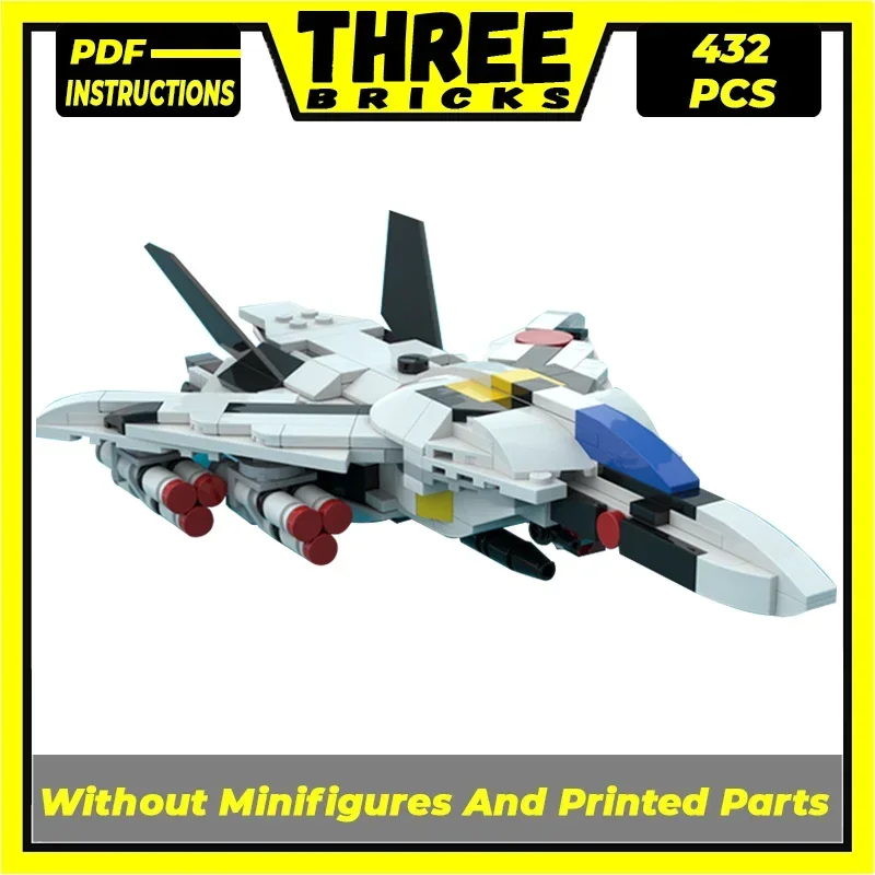 Technical Moc Bricks Military Model VF-1S Valkyrie Fighter Modular Building Blocks Gifts Toys For Children DIY Sets Assembling