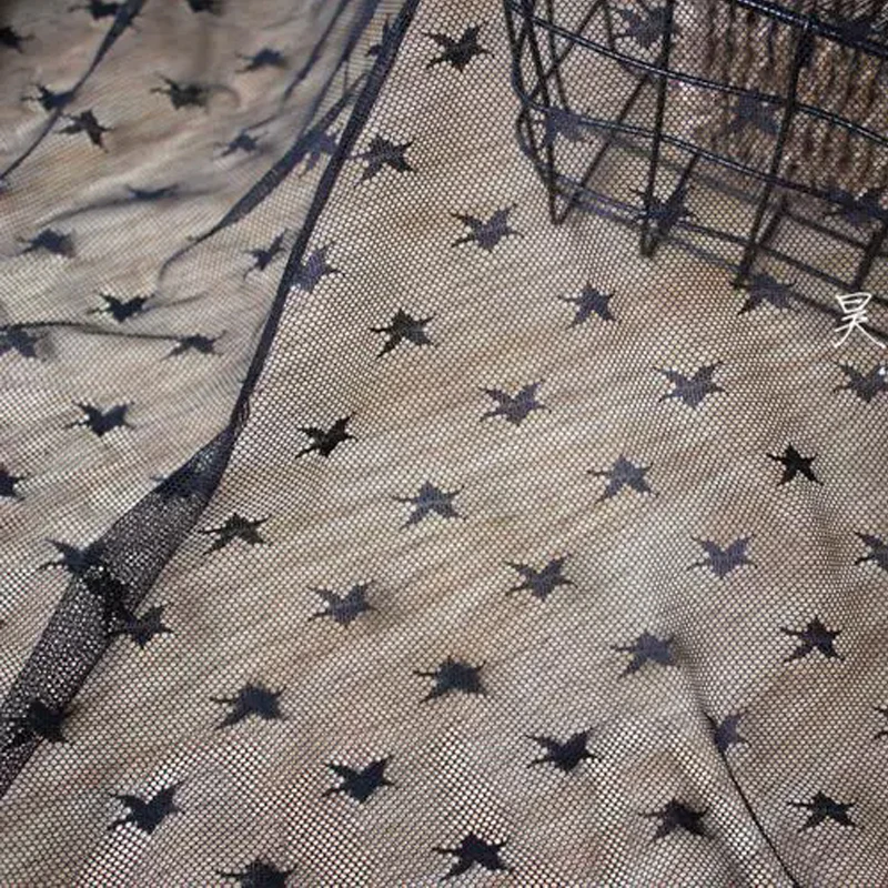 50cm Soft Star Stretch Tulle Lace Fabric Delicate Mesh Cloth DIY Clothing Sewing Accessories Bridal Wedding Veil Decor Material
