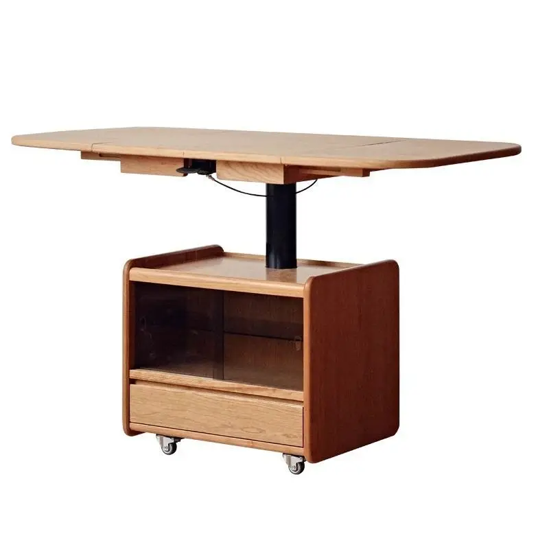 

Mobile coffee table living room small apartment sofa home cart tea table dining table multi-functional dual-purpose