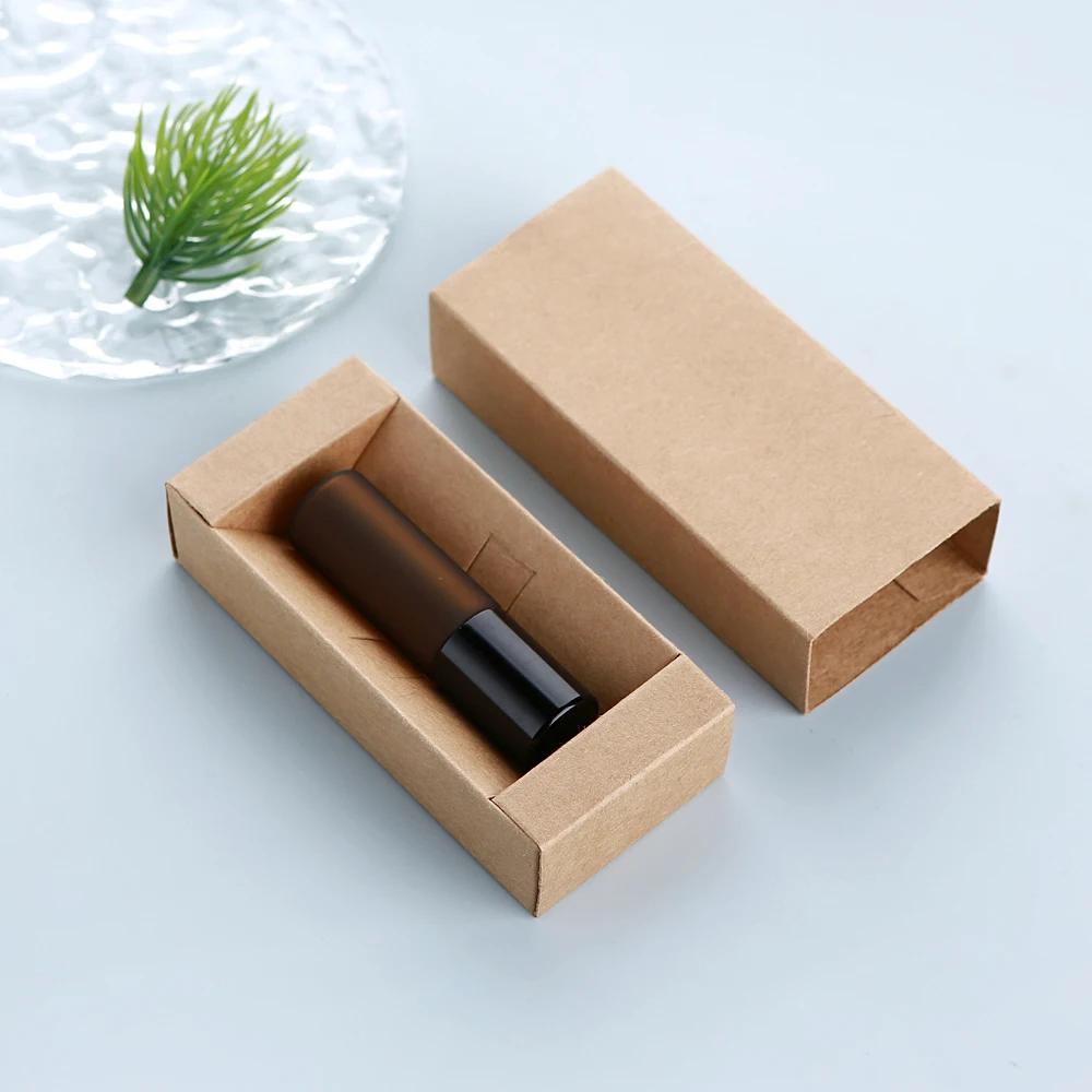 20/30 ชิ้น 5 มิลลิลิตรน้ำมันหอมระเหยแก้วลูกกลิ้ง, สีน้ำตาลฝ้า, ขนาดกะทัดรัดแบบพกพาขวดเติมน้ำหอม, พร้อมกล่องหรูหรา