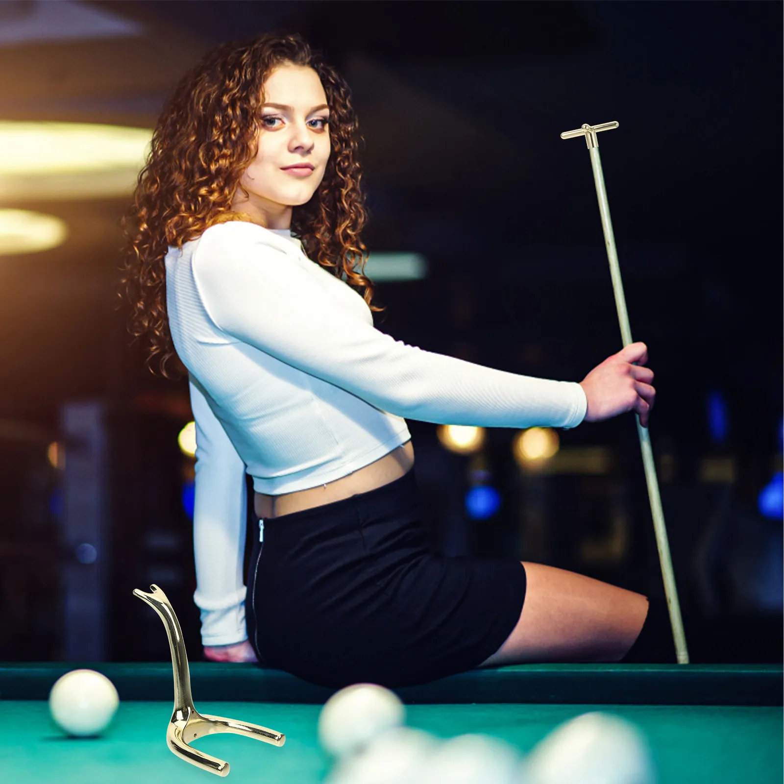 

Professional Telescopic Pool Cue Bridge Head Metal Billiards Resting Bridge for Snooker Billiards Portable Adjustable Cue Stick