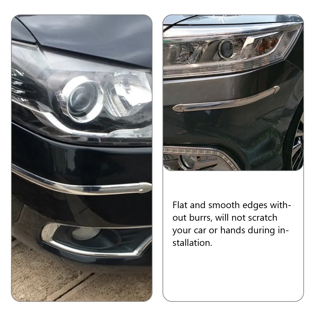 

4 Pcs Bumper Guard Premium Plastic Smooth Edges Strong Adhesion Anti Collision Clear Strips Car Front Rear Protector Vehicle