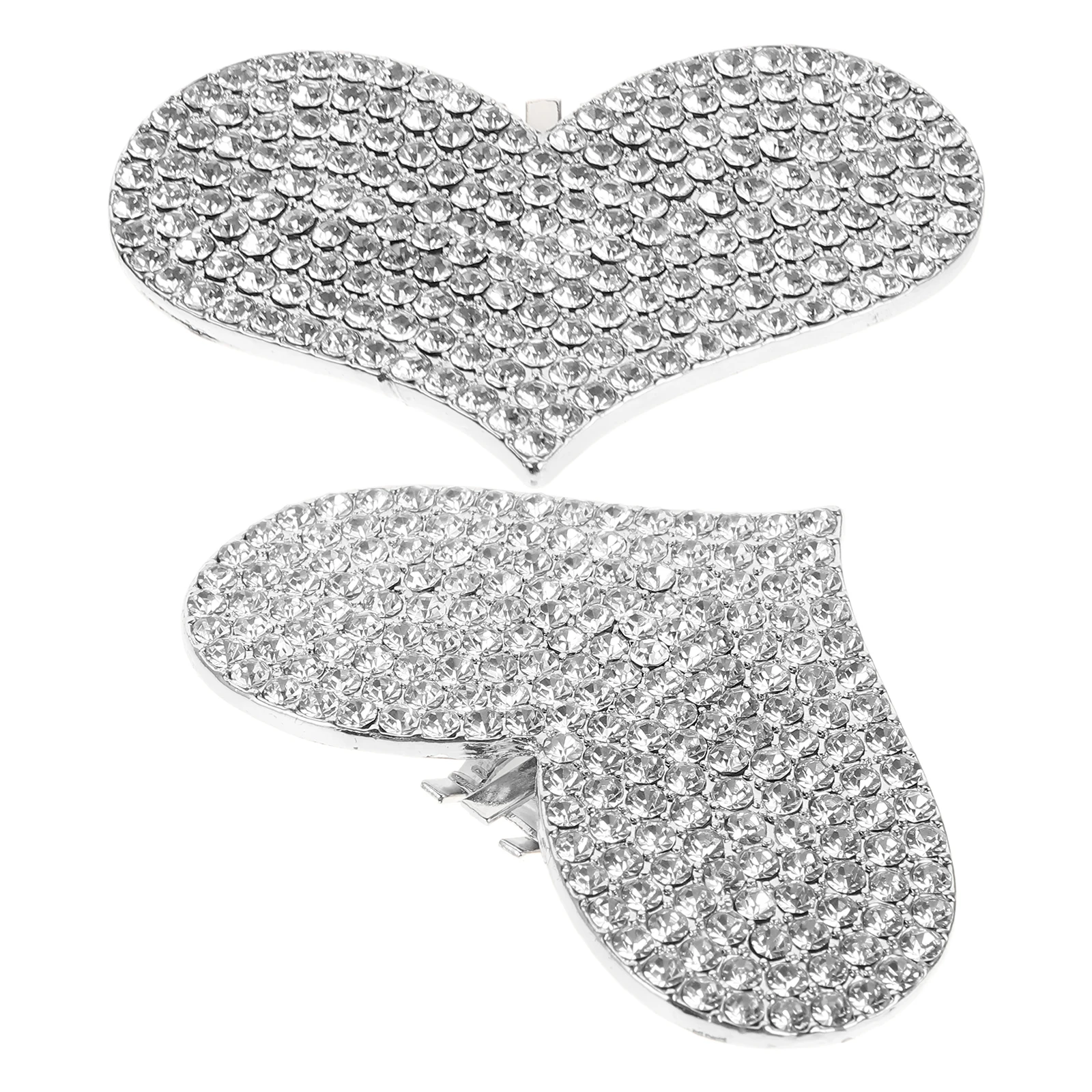 

2pcs Rhinestone Heart Shoe Clips Detachable Zinc Alloy Decorations for Women High Heels Flats Pins Jewelry Accessories