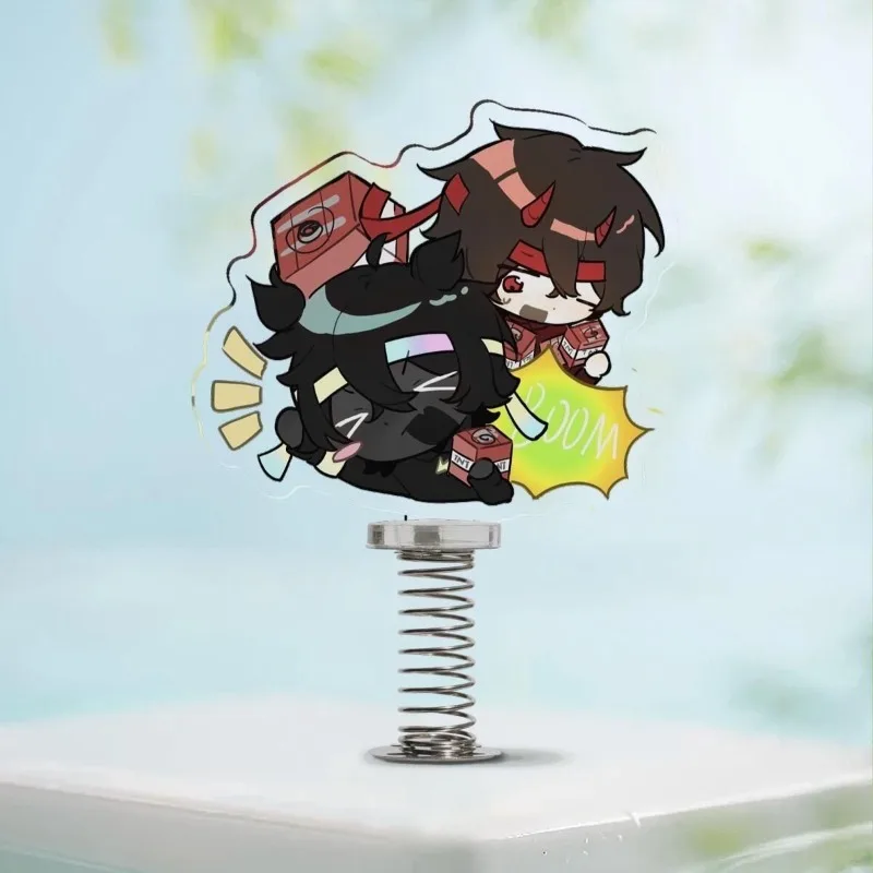 Lookout3D SlipperyHC PotPC Xqree Spring Acrylic Shaker Standee Keychains Study Table Fandom Display Bedside Accent Decor Toy