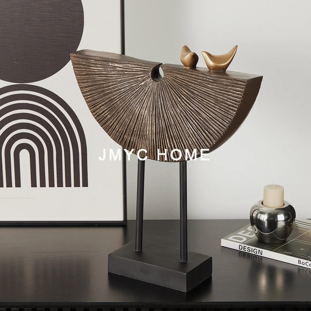 

HYS new arrivals Chinese living room wine cabinet vintage furnishings tea room Zen decorations TV cabinet study ornaments resin
