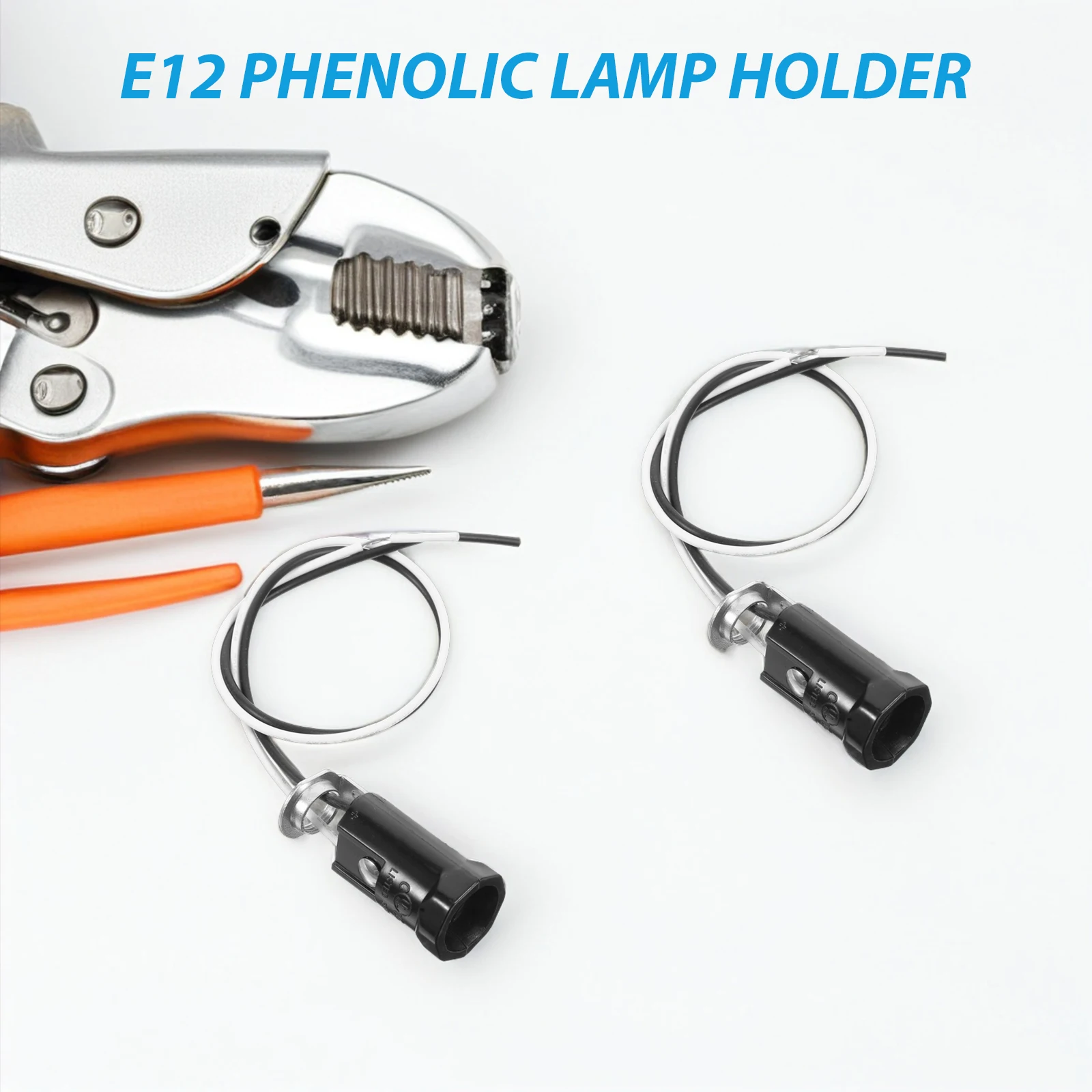 

3pcs E12 Lamp Socket Candelabra Light Holder Plug-in Wire Lead Bulb Base Chandelier Lamp Sockets Replacement Durable
