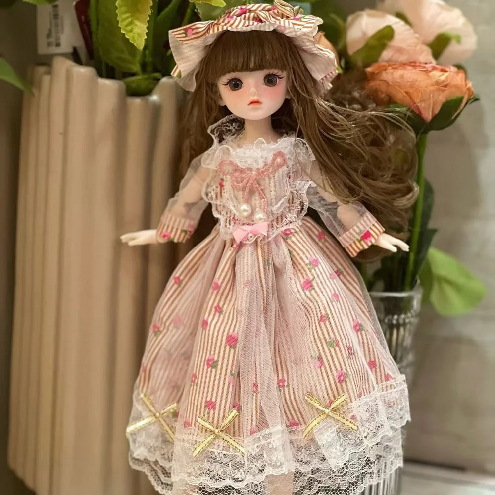 Sweet 1/6 30cm Doll 1/6 BJD Skirt DIY Handmade Doll'S Lolita Dress Kids Gift Replace Doll Dress Up Cotton Doll - view 3