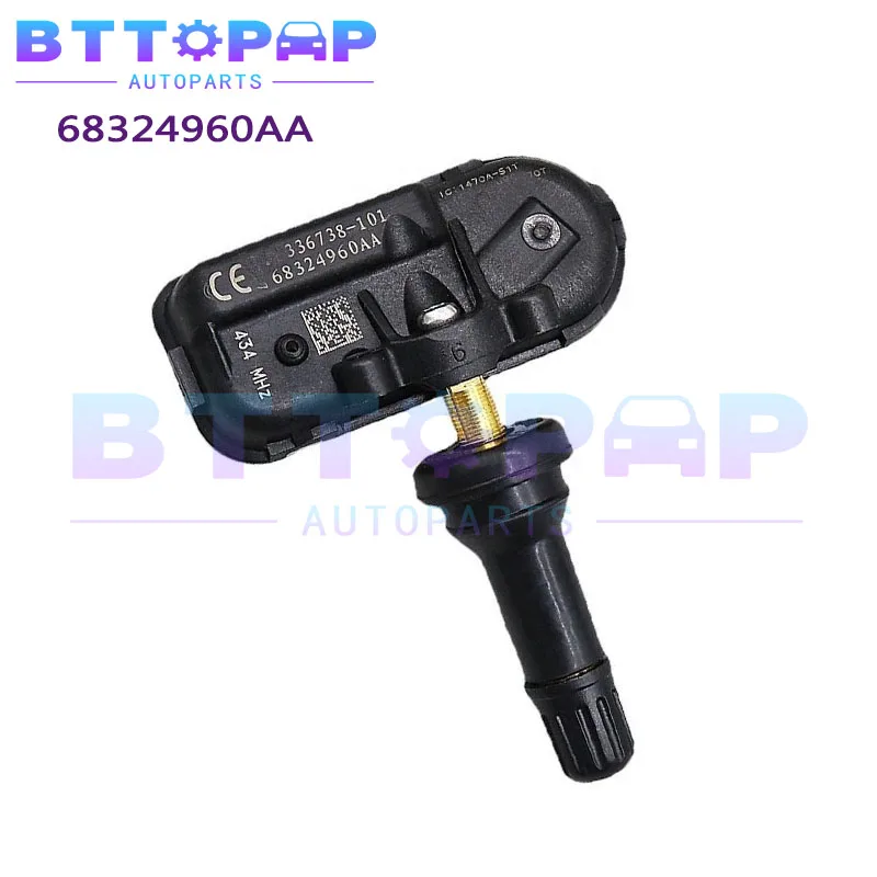 TPMS Tire Pressure Sensor 434MHZ for 2014-2020 Jeep Cherokee KL 2.0L 2.4L 3.2L RAM 1500 2500 3500 New 68324960AB 68324960AA