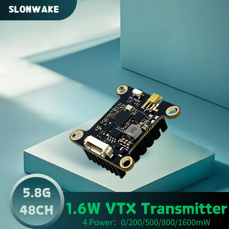 

5.8G 48CH Lancher Smart Audio 200mW/500mW/800mW/1600mW Power Switchable FPV Transmitter w/ SMA Adapter for RC Drone Airplane