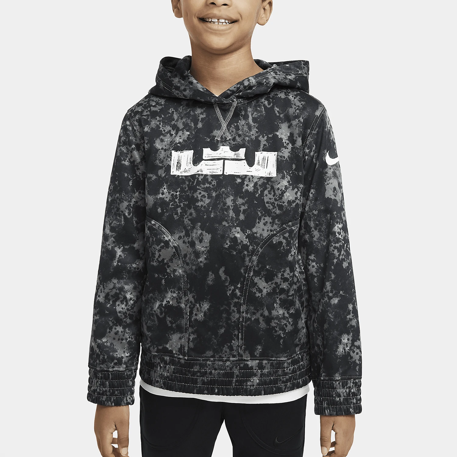 

Nike Authentic LEBRON Big Kids (Boys) Printed Hooded Basketball Sweatshirt CU8922-084