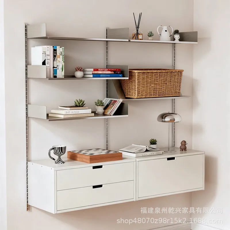 Simple Invisible Wall Mounted Lifting Shelf Movable Display Shelf Storage Shelf 606 Track Bookshelf