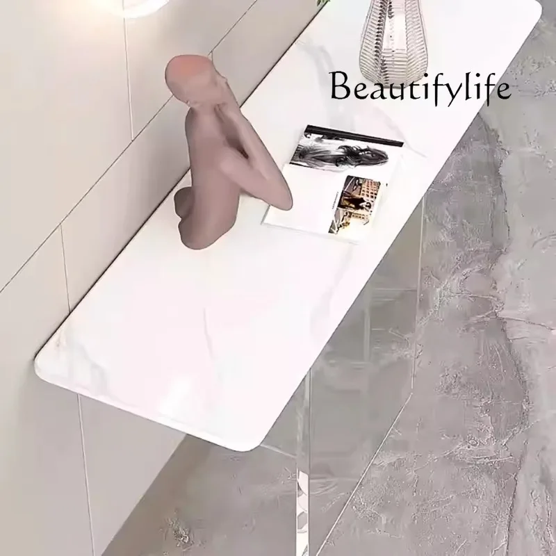 decoración Nordic Trendy Hallway Table Unique Simple Elegant Modern Corner Table Delicacy Minimalist Tabel Console Hallway Table