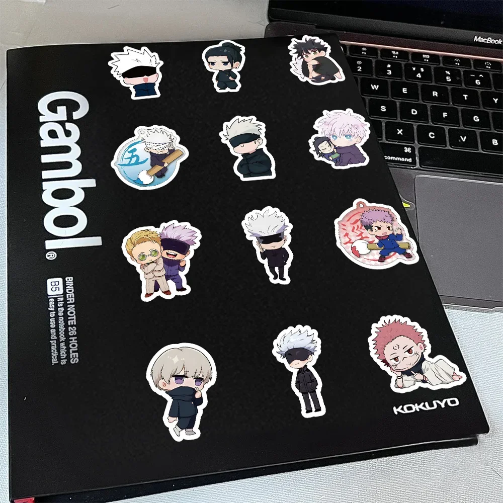 60PCS Kawaii Anime Jujutsu Kaisen Stickers Cartoon Decals Laptop Skateboard Notebook Car Bike Cute Sticker Kids Toy