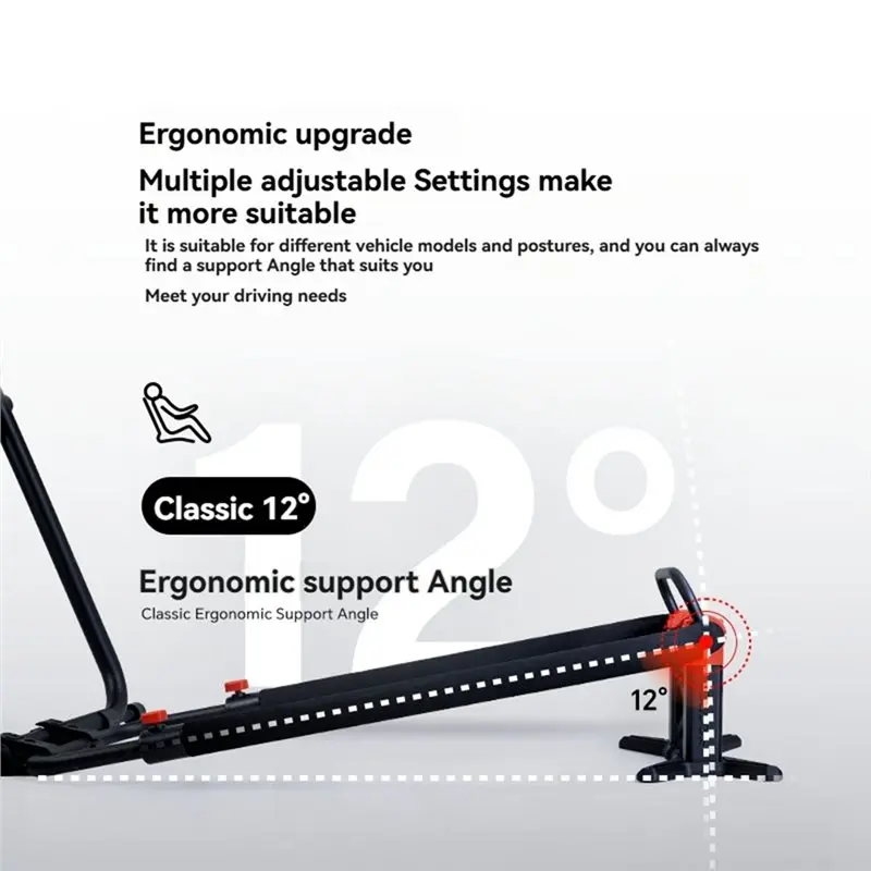 FEDI Sim Racing Pedal Height Increasing Stand Adjustable Angle for Playseat Challenger Seat Mod view 6