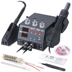 JCD 8206 three in one hot air gun Soldering iron 800W Soldering station LED BGA Adjustable temperature rework Soldering station