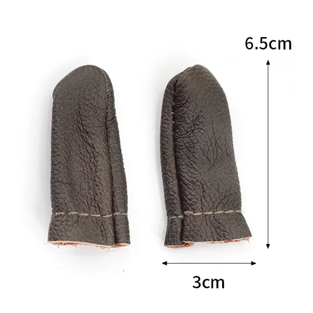 1Pcs Leather Thimble Thumb&Forefinger Protector Sleeve Needle Felting Guard Finger Sleeve For Sewing Embroidery Needlework Tool