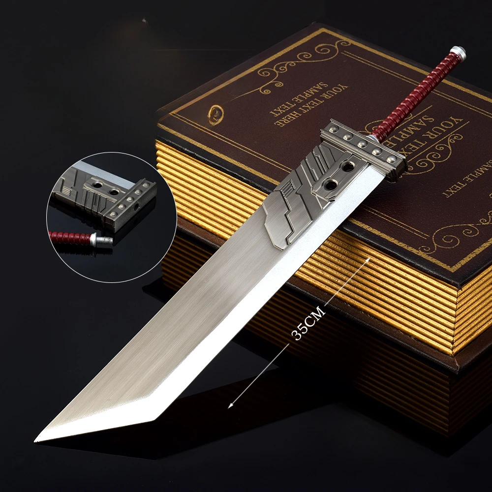 35 سنتيمتر سحابة الفتنة المغفل السيف المفاتيح الخيال لعبة سلاح لعبة معدنية السيف سلاح نموذج زخرفة المنزل الديكور الحرف لعبة