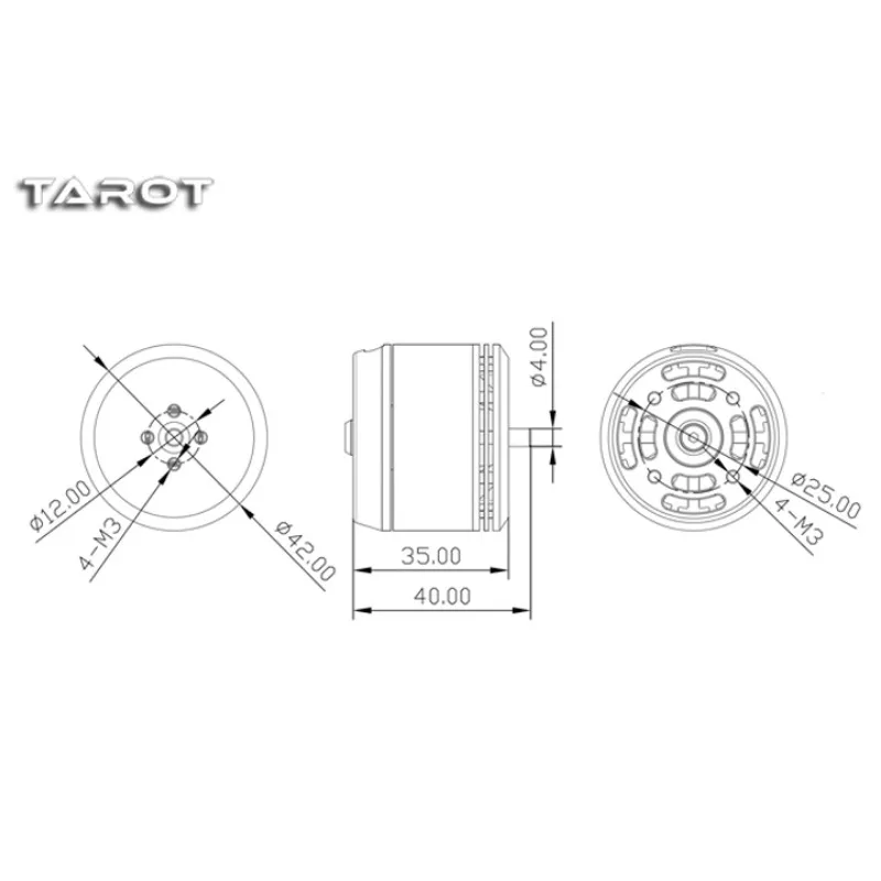 Tarot Brushless Motor/multi Rotor High-efficiency Long Endurance Range Motor 6S/3515/400KV TL35P15 Flying Over