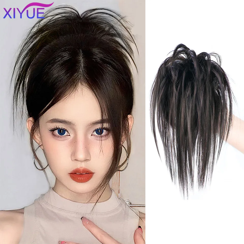 

XIYUE Chicken Nest Head Y2K Millennial Spicy Girl Wig Female Lazy and Natural Fluffy Ball Head Grasping Clip Hair Ring