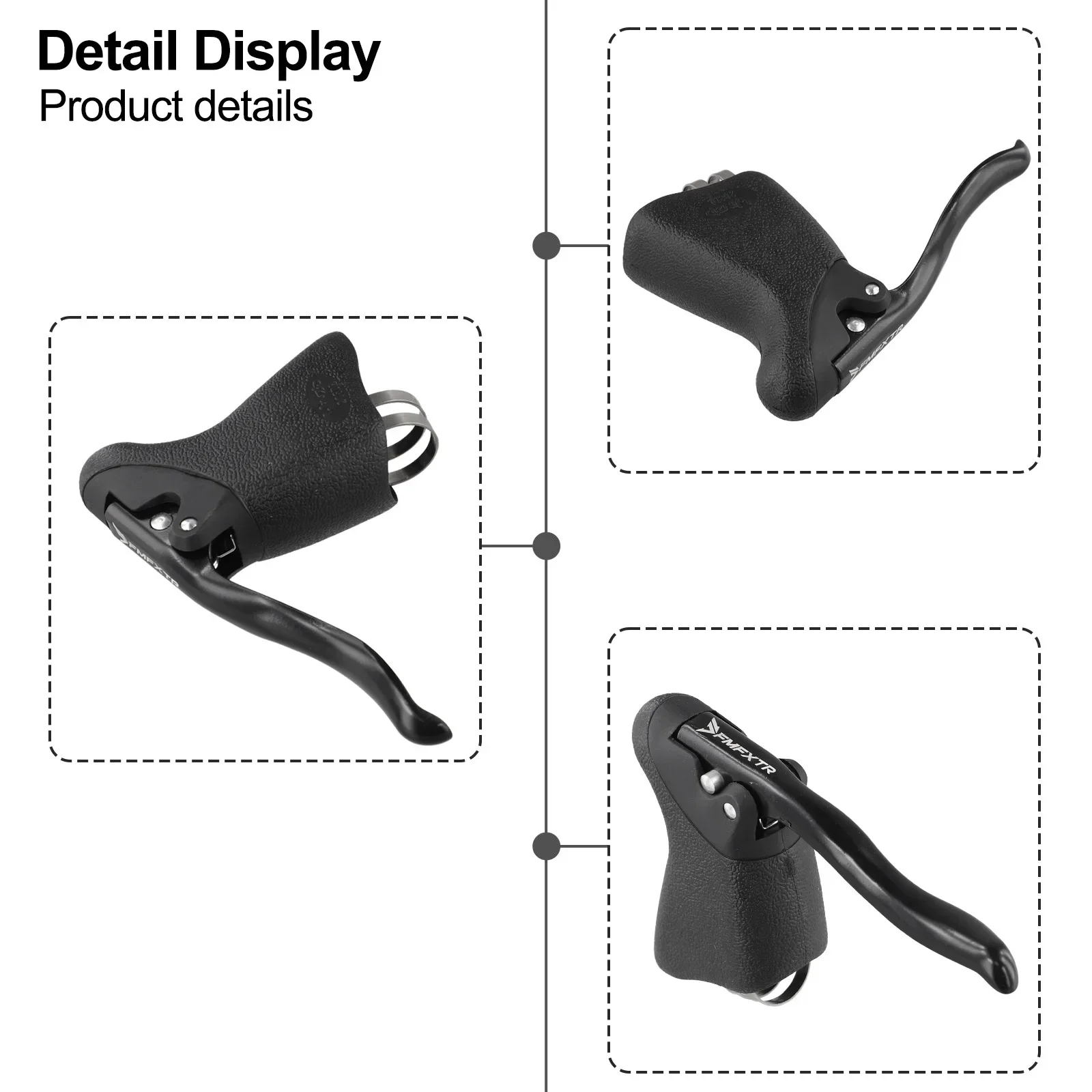 

Bike Brake Highway Brake Lever 2pcs Aluminum Alloy Black Dead Speed Bend Special PVC Brand New Clamp Disassembly