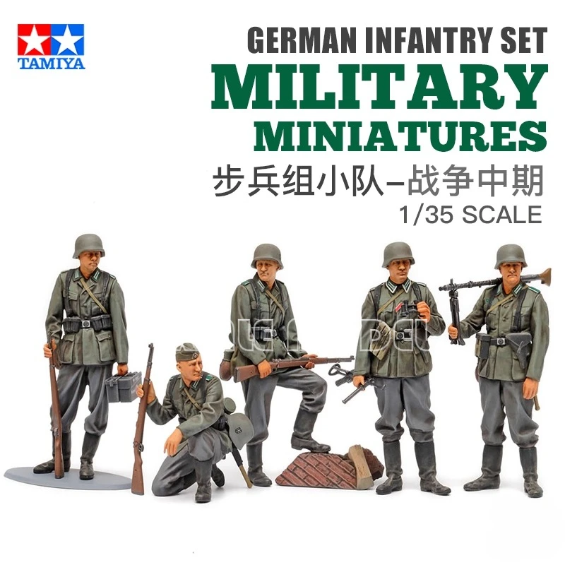 

TAMIYA Plastic Assembled Model Kit 35371 Infantry Team, Mid-War Kit 1/35