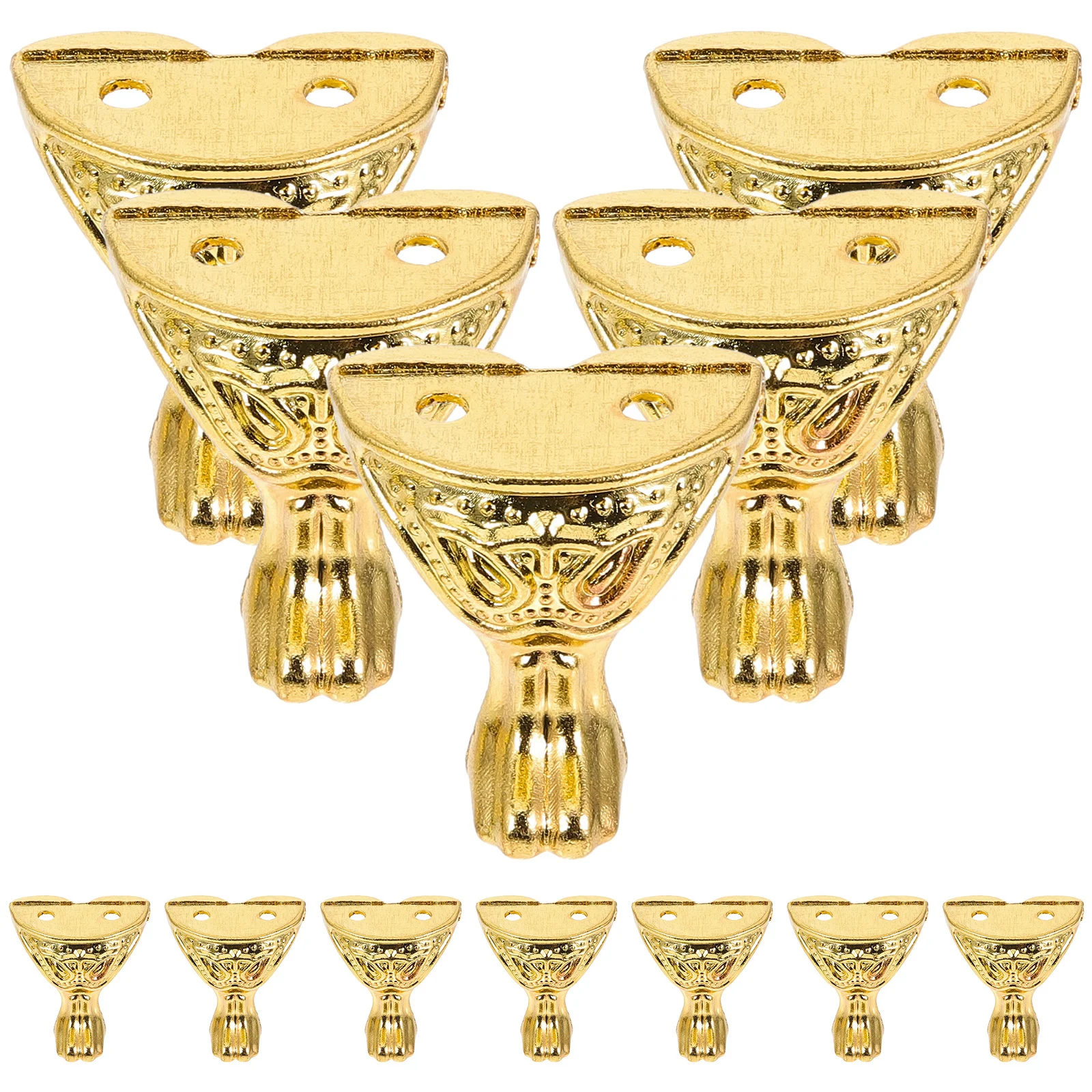 12 шт., защитные приспособления для ног из цинкового сплава, декоративный деревянный футляр, шкатулка для драгоценностей, угловые ограждения, нагрудные ножки для хранения подарков